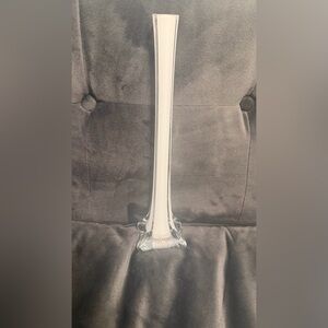 Elegant Clear and White Glass Vase Eiffel Tower - Vintage Retro HTF